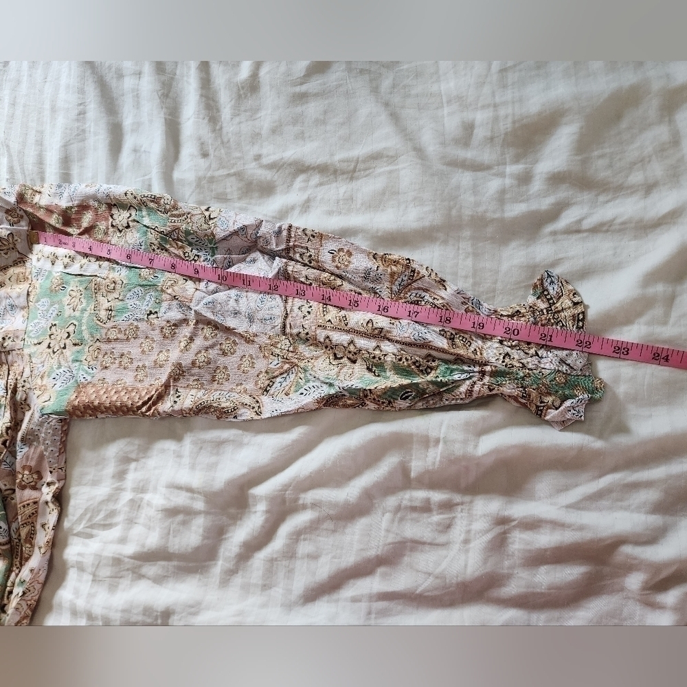 Dress Forum Sage/ Lavender Multi | Patchwork Sewing Boho Dress size Small - Picture 9 of 9